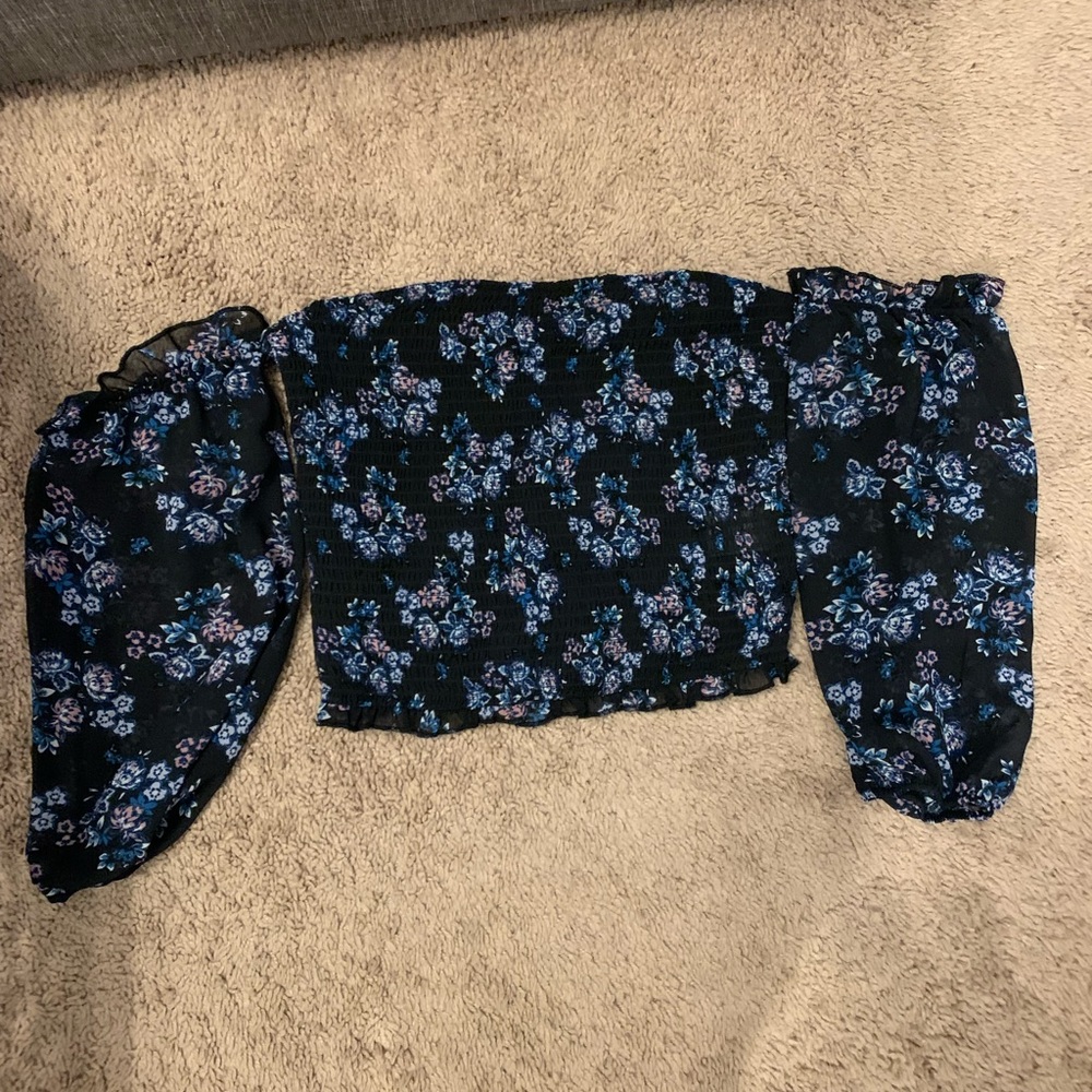 Tub top crop with sleeves